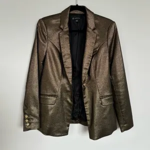 INC International Concepts Women’s Metallic Gold Blazer | Size XS