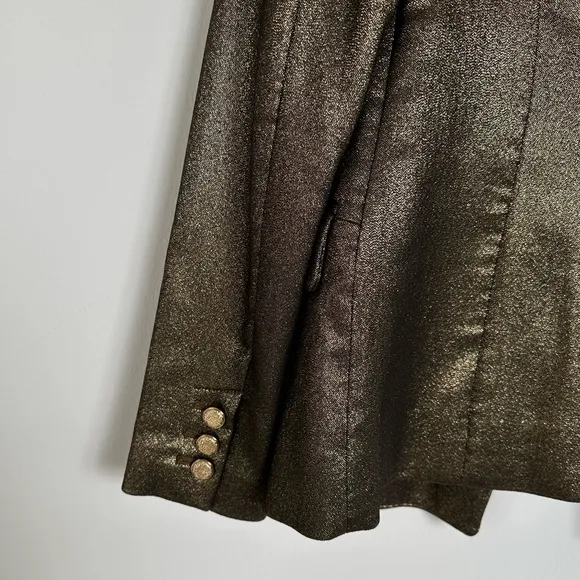 INC International Concepts Women’s Metallic Gold Blazer | Size XS