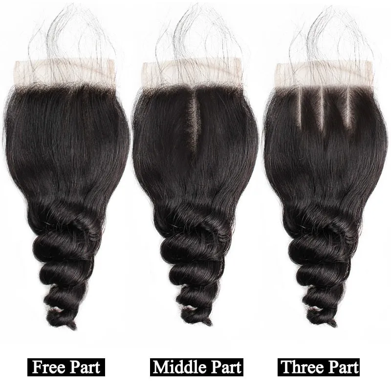 Indian Loose Wave 4"x4" Lace Closure