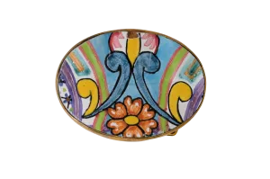 Italian Pottery Belt Buckle