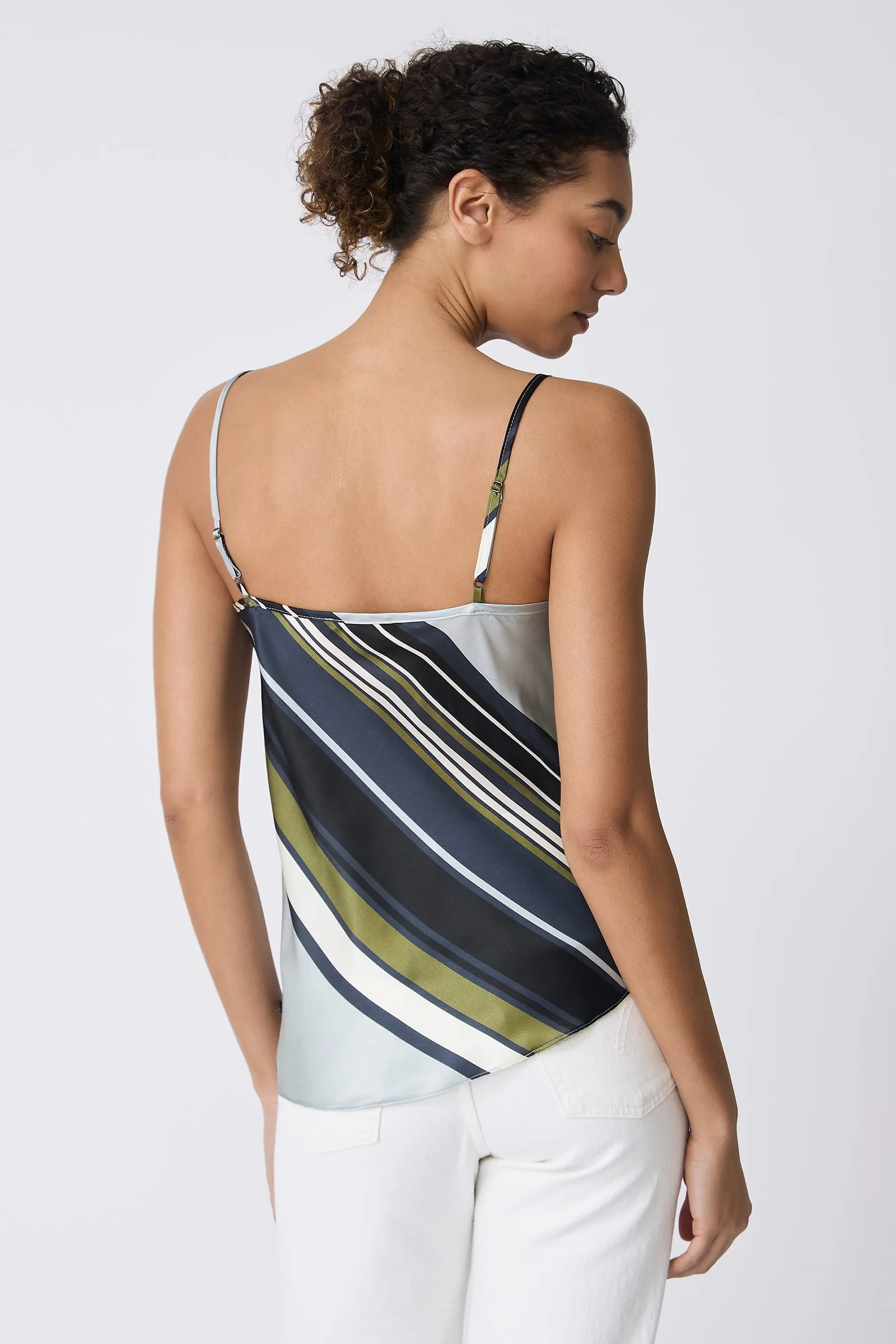 Ivy Cowl Cami - Multi Stripe