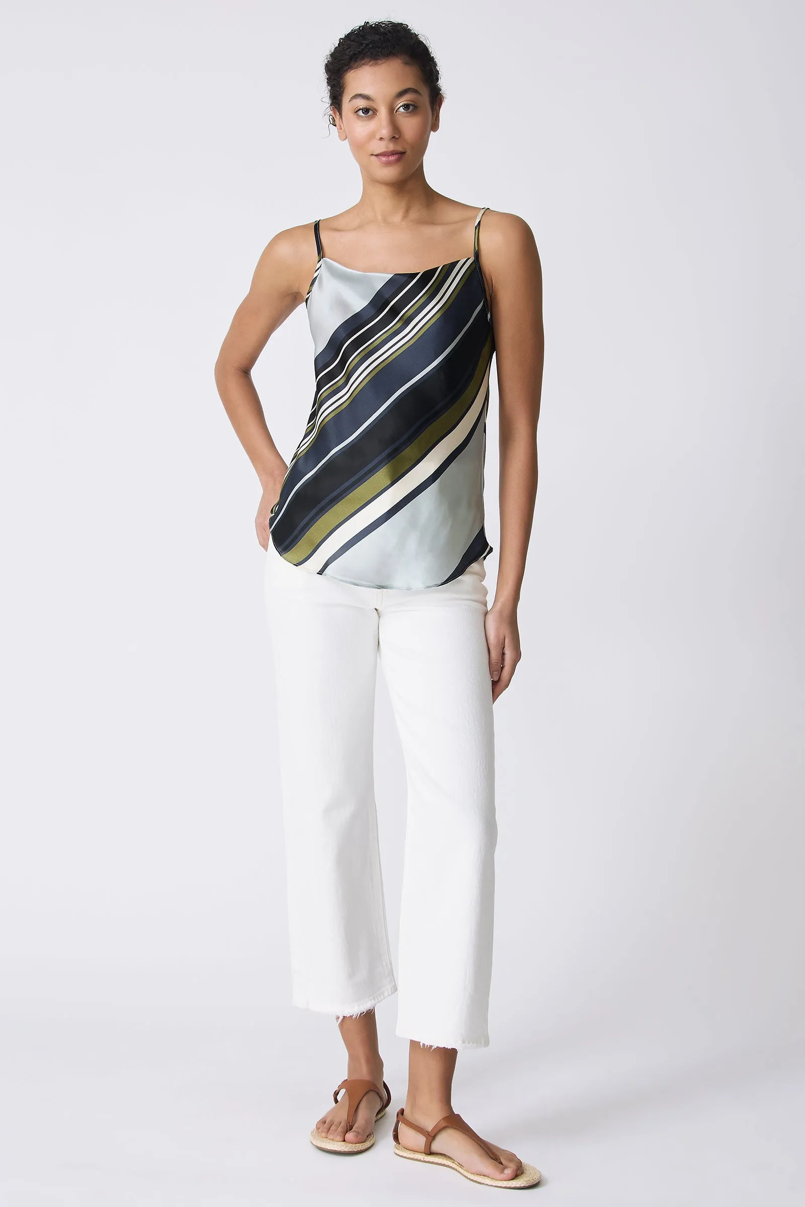 Ivy Cowl Cami - Multi Stripe