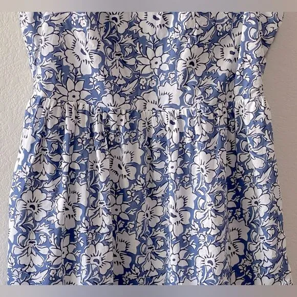 J Crew Factory NWT Mini Dress with Ruffle Sleeves Size 14 in Calas Block Mix