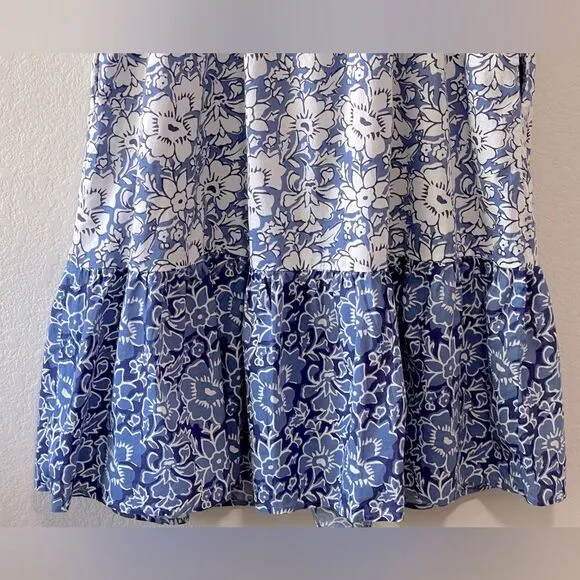 J Crew Factory NWT Mini Dress with Ruffle Sleeves Size 14 in Calas Block Mix