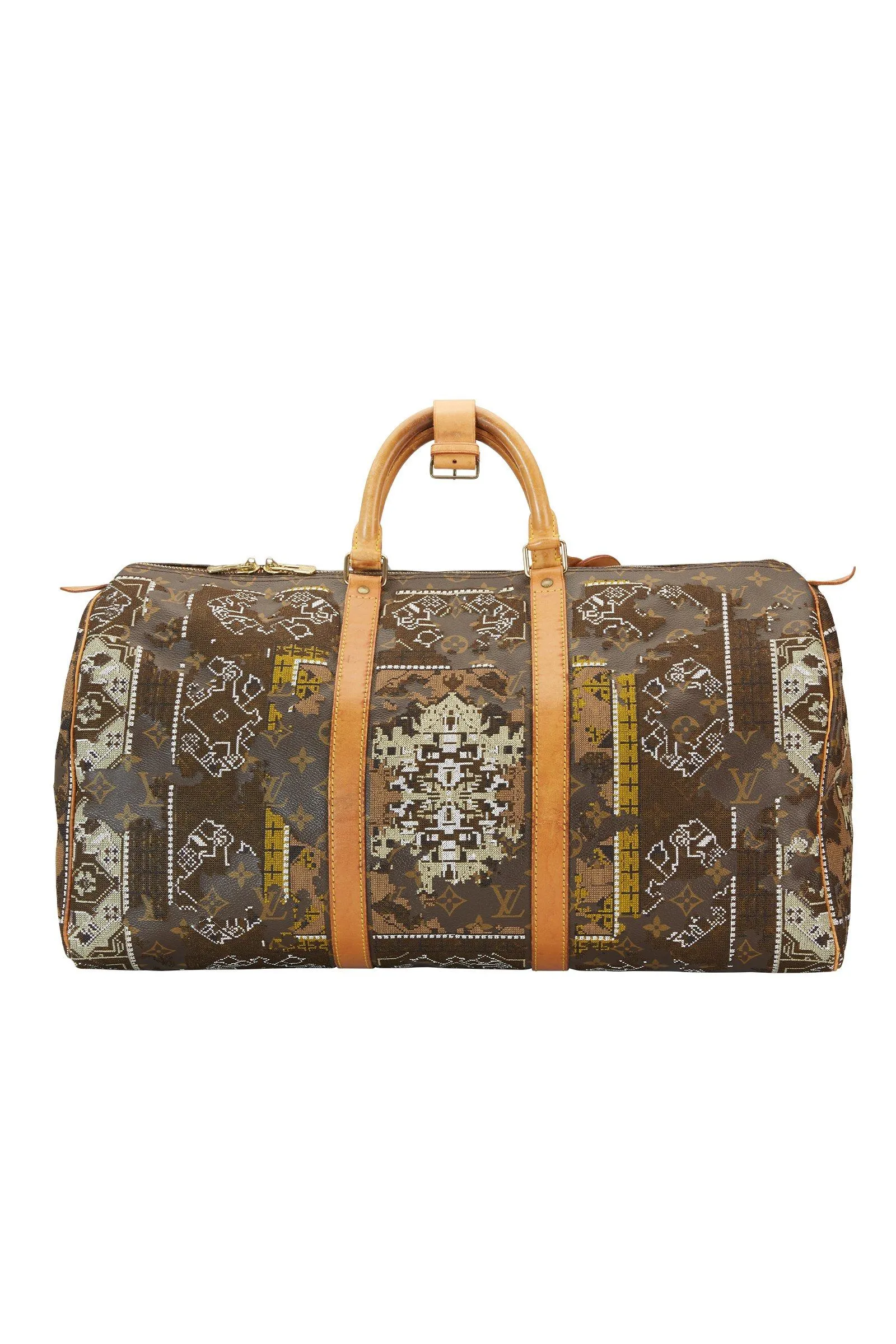 JAY AHR | Persian Rug Act 2 – Khaki White Louis Vuitton Keepall 50