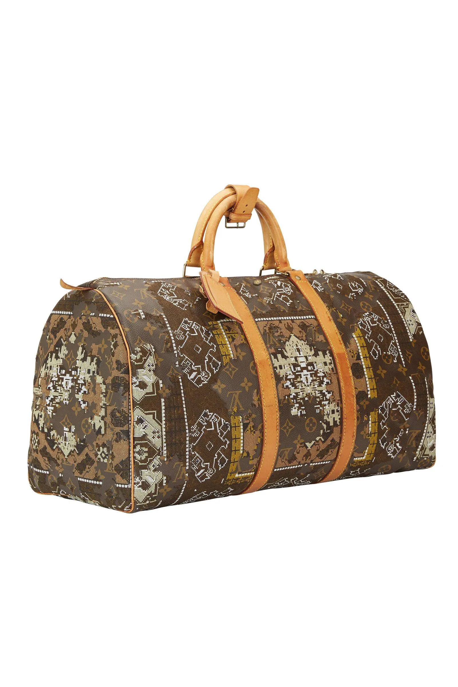 JAY AHR | Persian Rug Act 2 – Khaki White Louis Vuitton Keepall 50