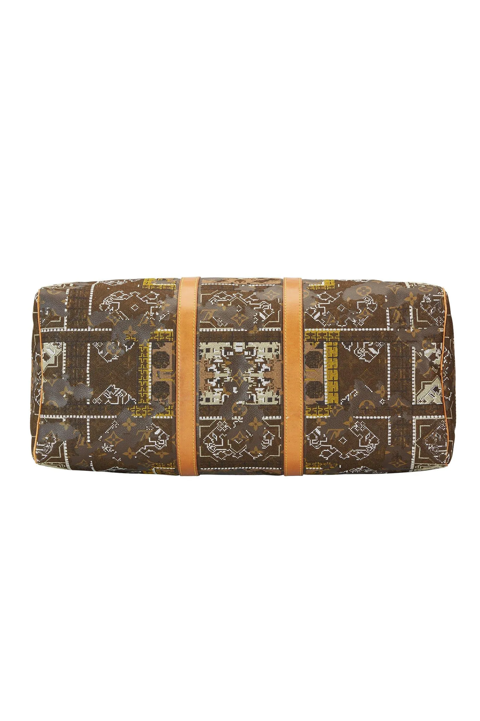 JAY AHR | Persian Rug Act 2 – Khaki White Louis Vuitton Keepall 50