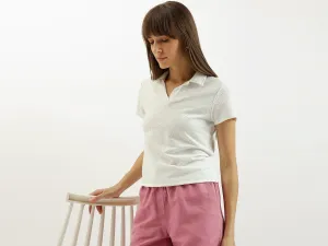 Johny Collar Patterned Polo T-Shirt