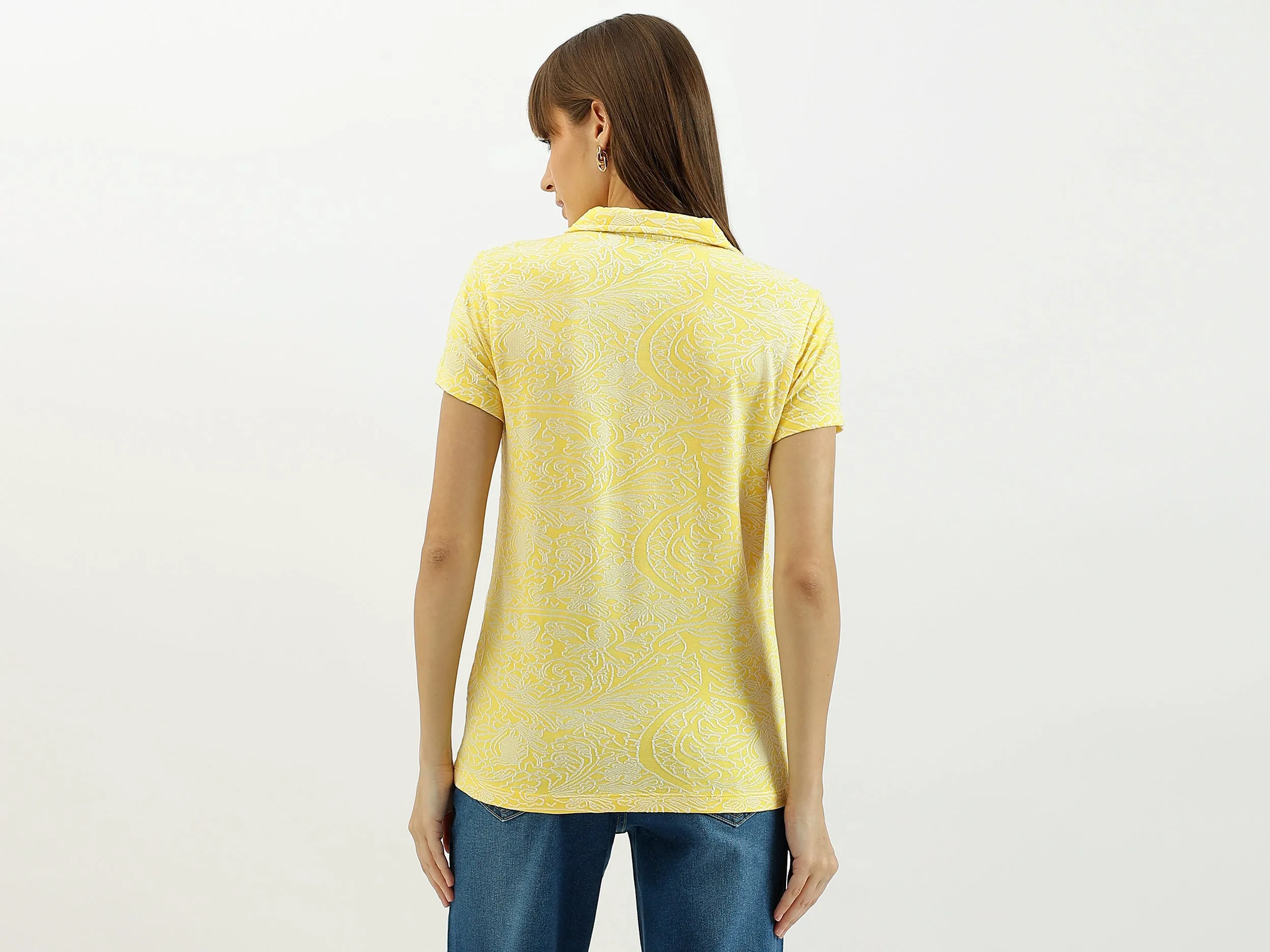 Johny Collar Patterned Polo T-Shirt