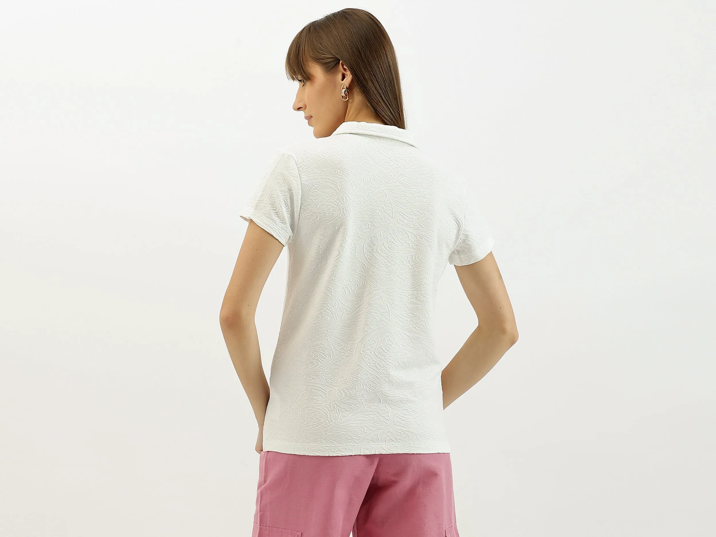 Johny Collar Patterned Polo T-Shirt