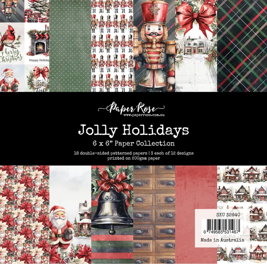 Jolly Holidays 6x6” Paper Collection Paper Rose 32640