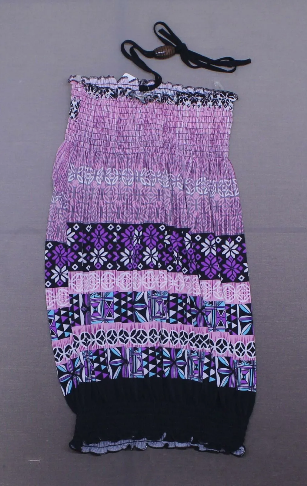 Jon & Anna Women's Full-Length Smocked Halter Top Pink Large