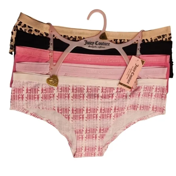 Juicy Couture Intimates 5 Pack Underwear, XL, New With Tags