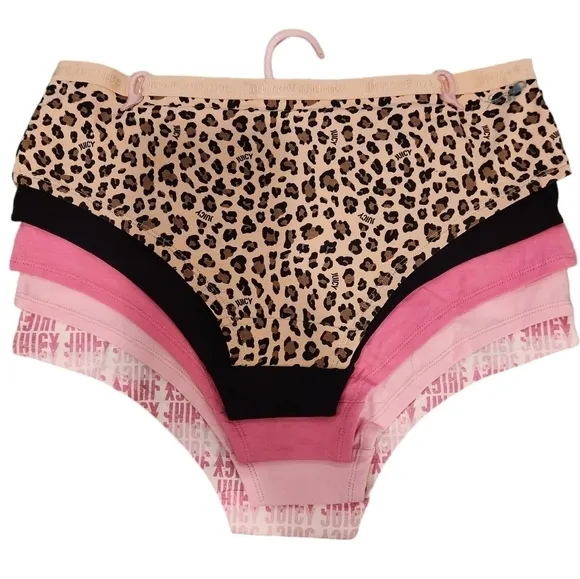 Juicy Couture Intimates 5 Pack Underwear, XL, New With Tags