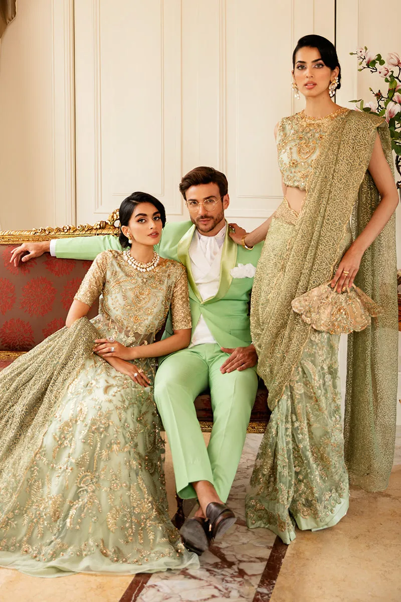 Julie TDL22-07 | Mushq Serendipity Trousseau De Luxe 2022 Luxury Wedding Collection | Embroidered Net Suits