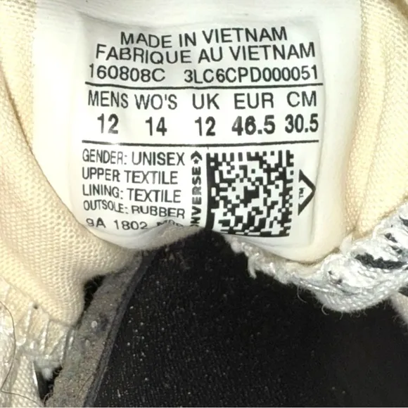 J.W. Anderson x Chuck 70 Hi Top 'Grid Mens 12