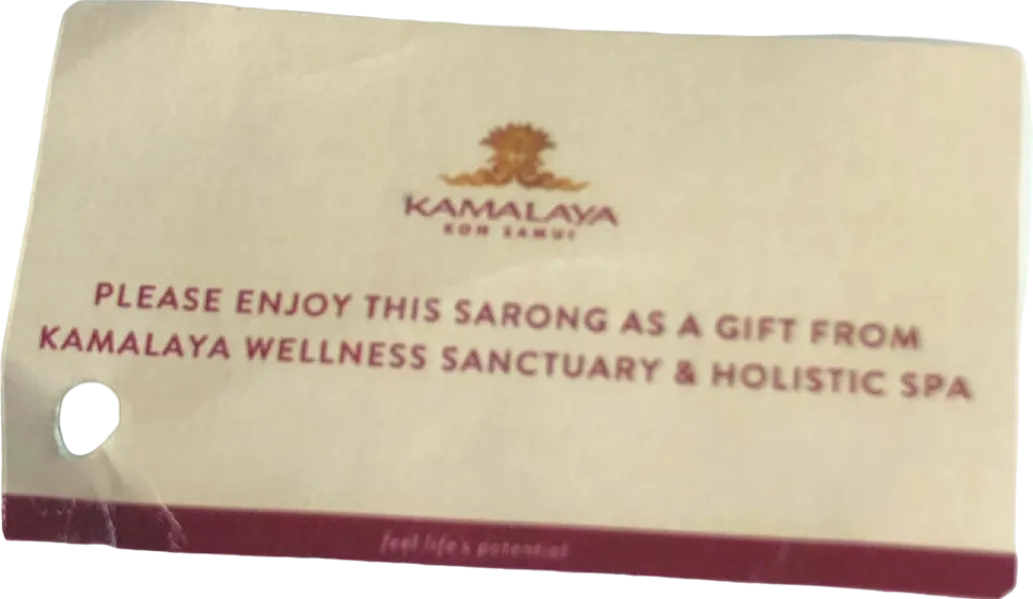 Kamalaya Brown Patterned Sarong One Size