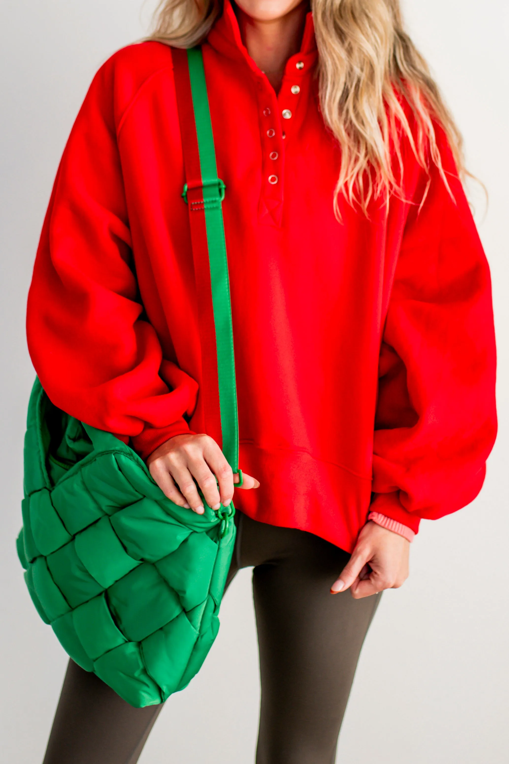 Kelly Green Revelation Woven Nylon Tote Crossbody