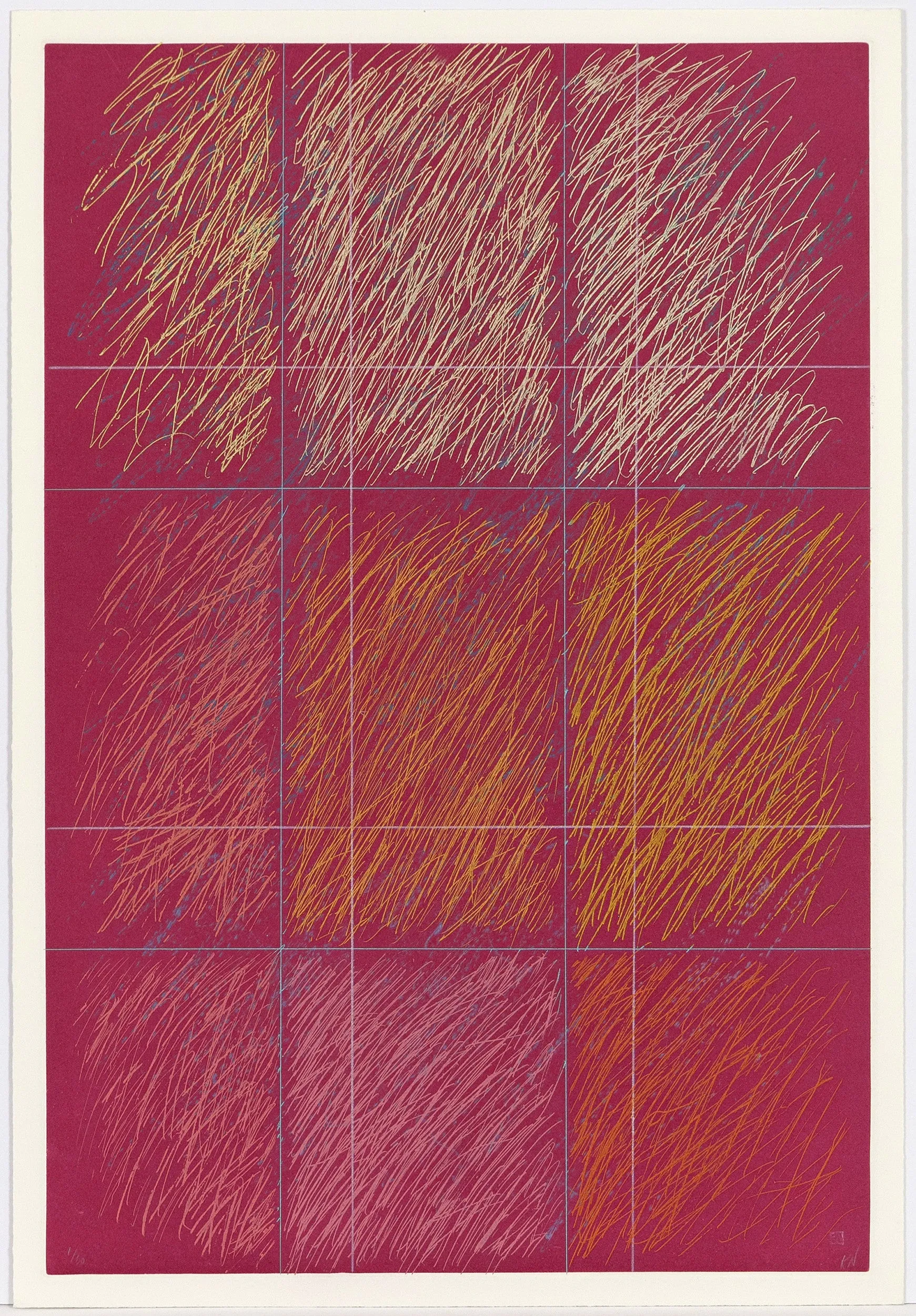KENNETH NOLAND "ROY" ETCHING, 1990