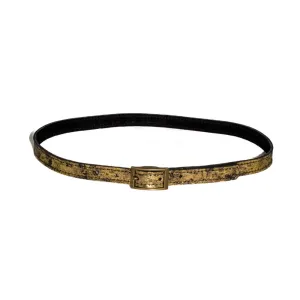 Kim White - Metallic Skinny Belt (Smoky Gold/Brass)