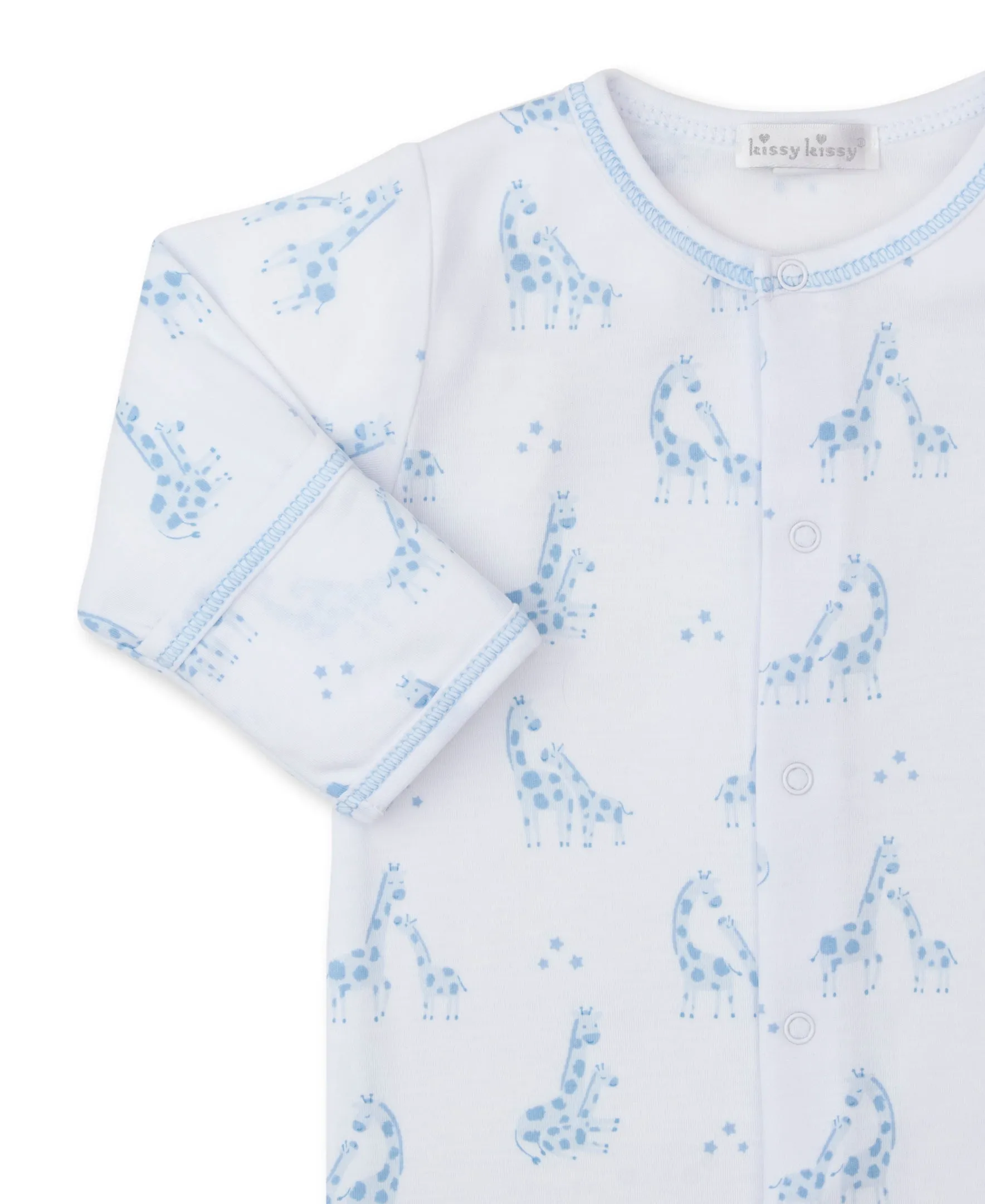 Kissy Kissy Giraffe Glee Babygrow - White/Blue