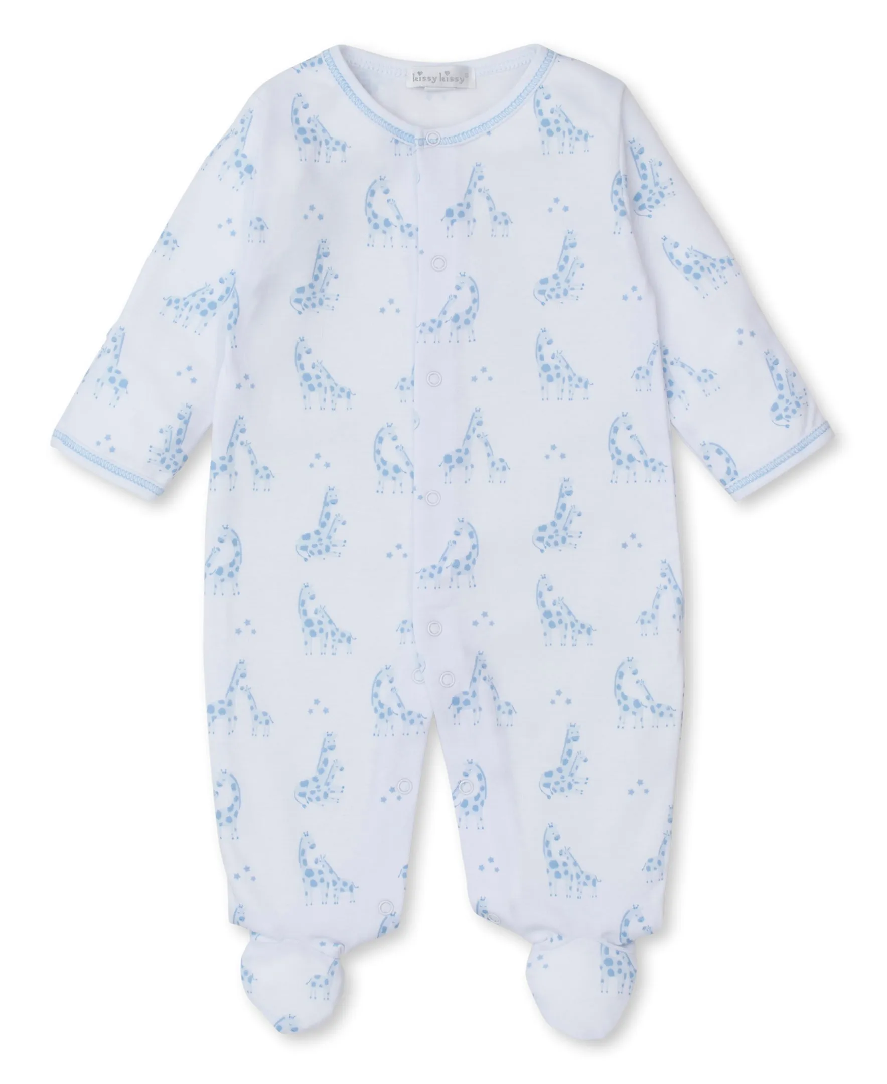 Kissy Kissy Giraffe Glee Babygrow - White/Blue