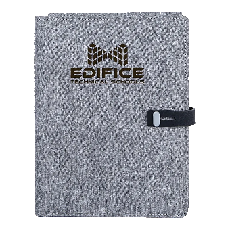 KP2238 Binghamton RPET Padfolio w/ Wireless Charger