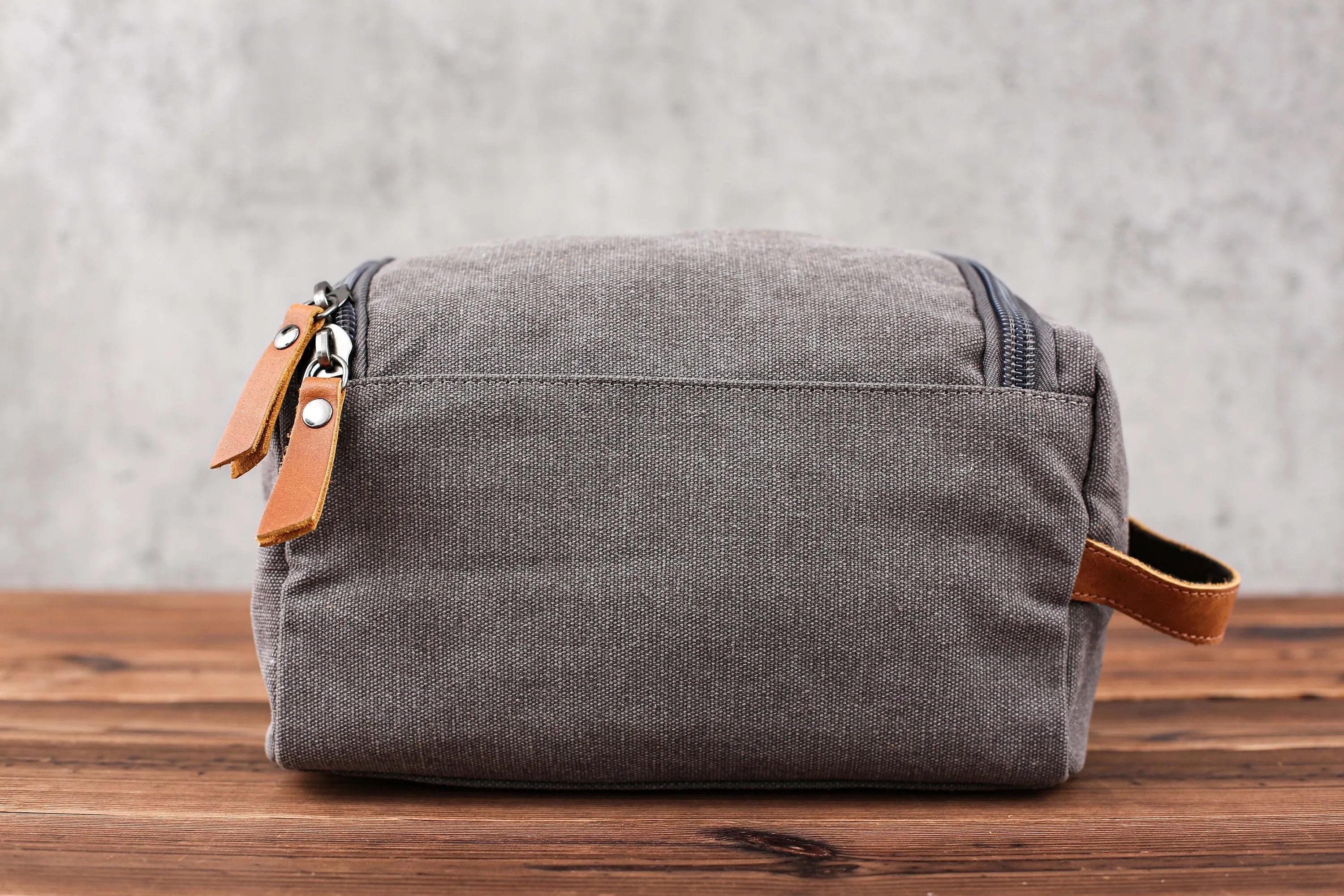 Large Canvas Toiletry Bag Set, Toiletry Bag Men, Personalized Canvas Leather Dopp Kit for Men, Canvas Leather Men's Travel Toiletry Bag