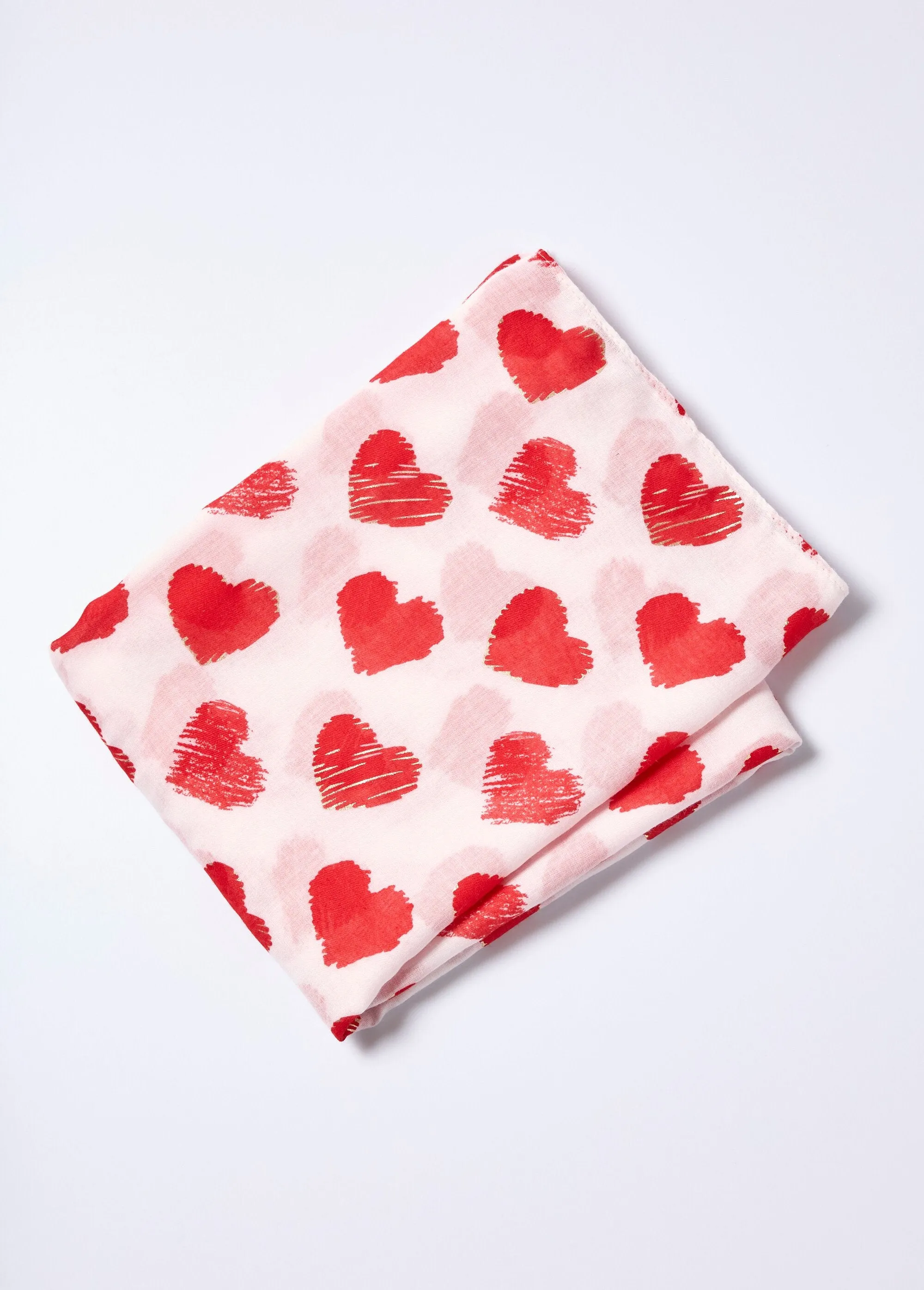 Large stole with fancy heart patterns