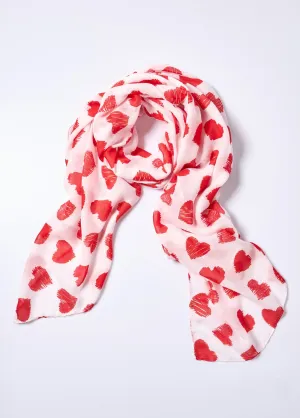 Large stole with fancy heart patterns