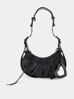 Le Cagole XS Mini Black Leather Bag