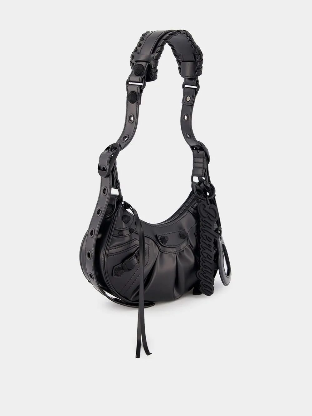 Le Cagole XS Mini Black Leather Bag