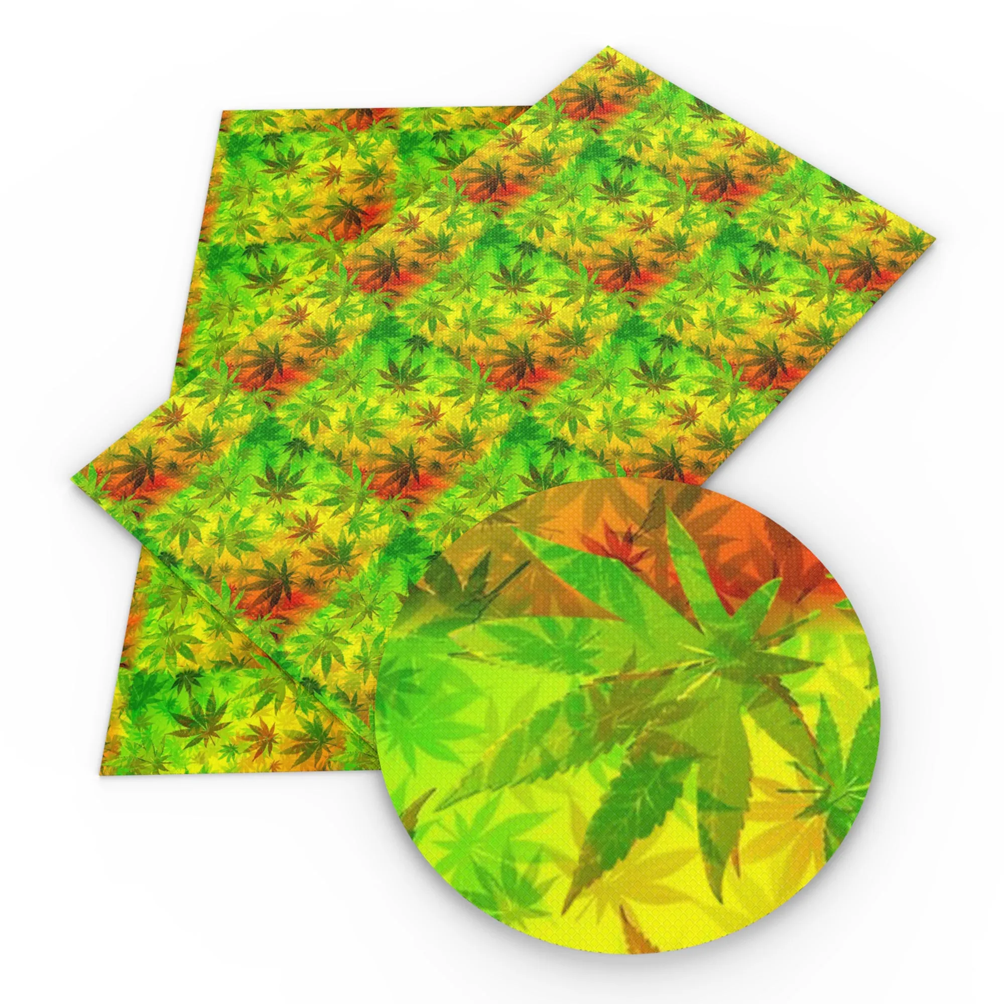 Leaf Theme Printed Fabric