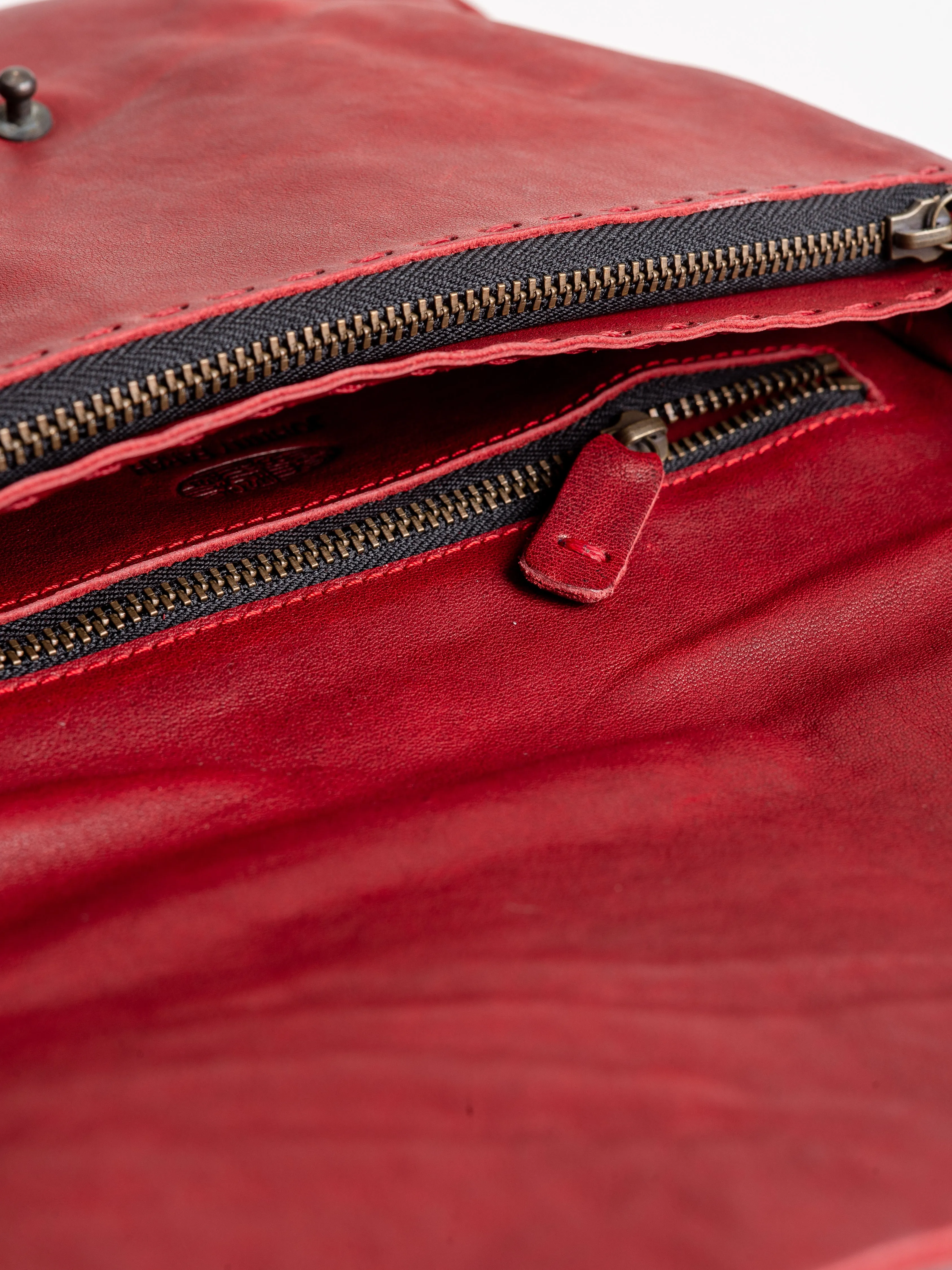 leather bag - red