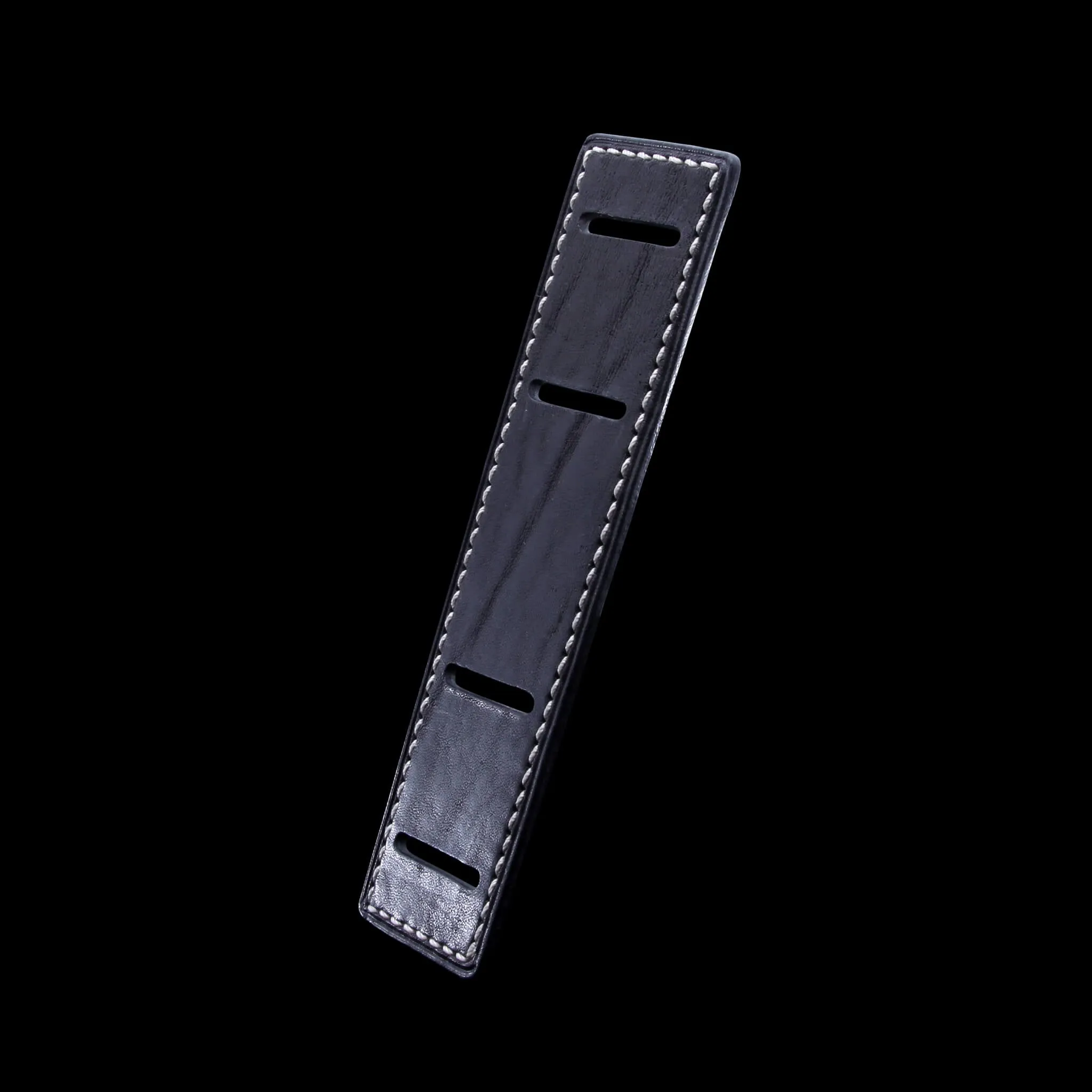 Leather Bund Pad, Newman Style Vintage Nero