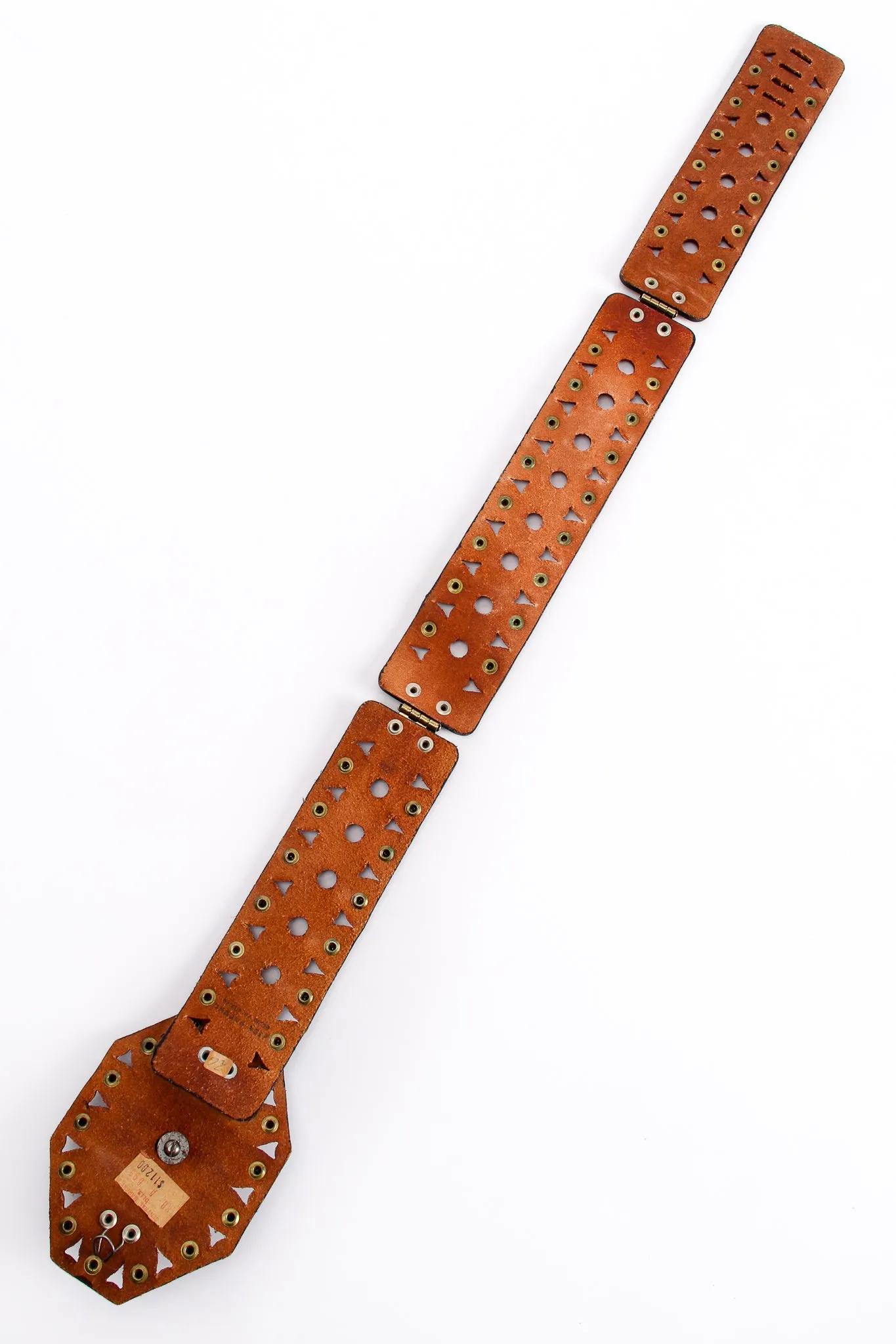 Leather Cutout Hinged Lion Belt