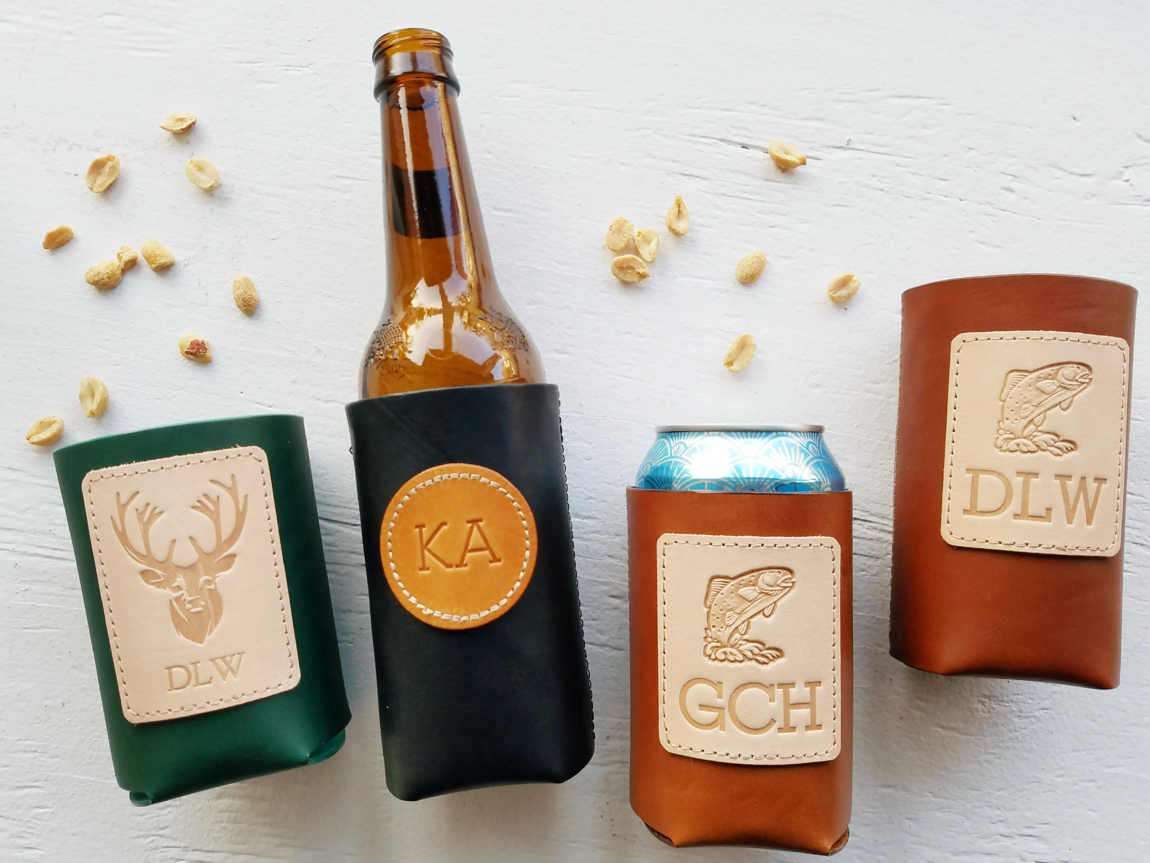 Leather Koozie | Can or Bottle Holder
