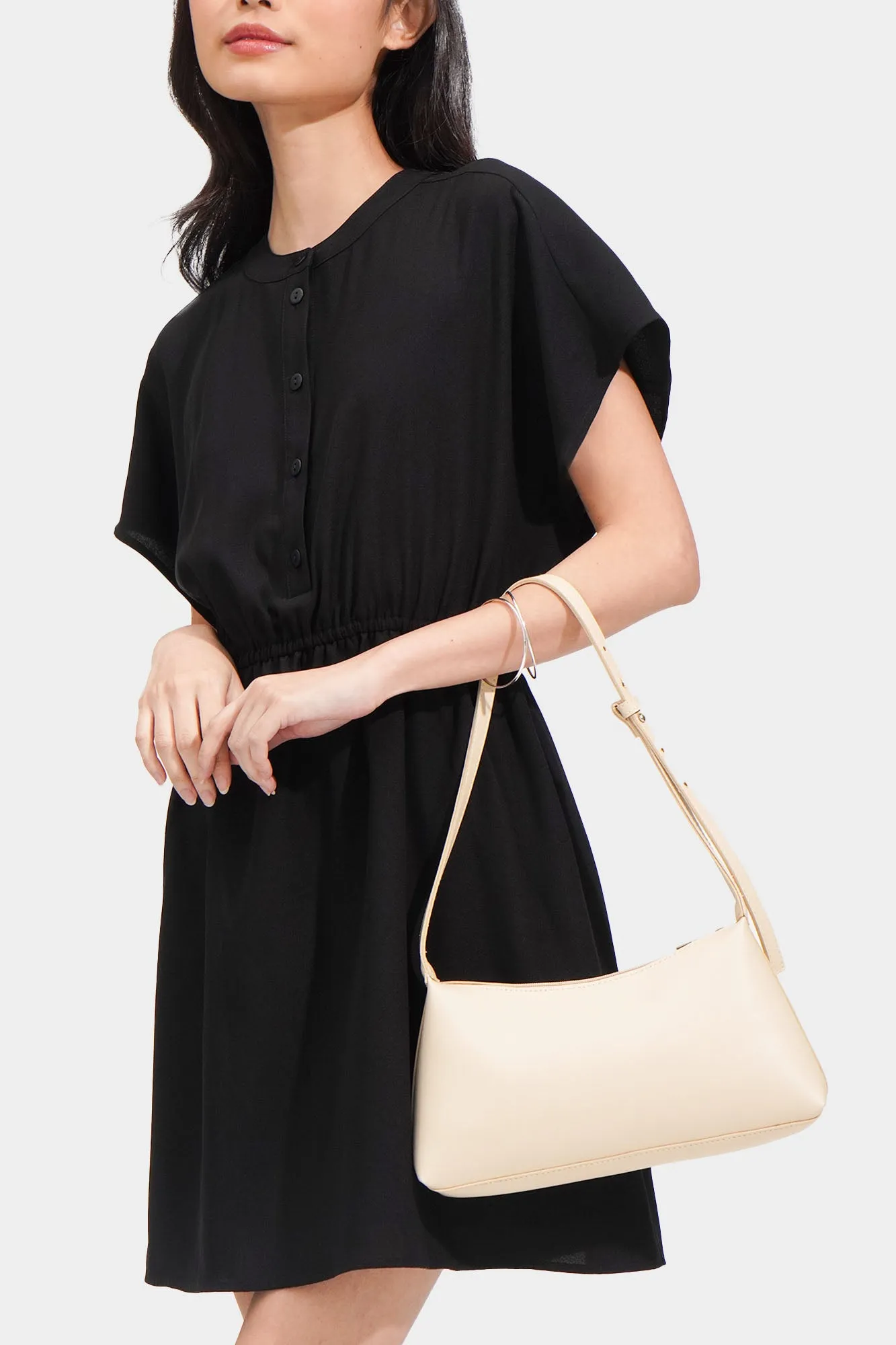 Leather Shoulder Bag With Adjustable Straps