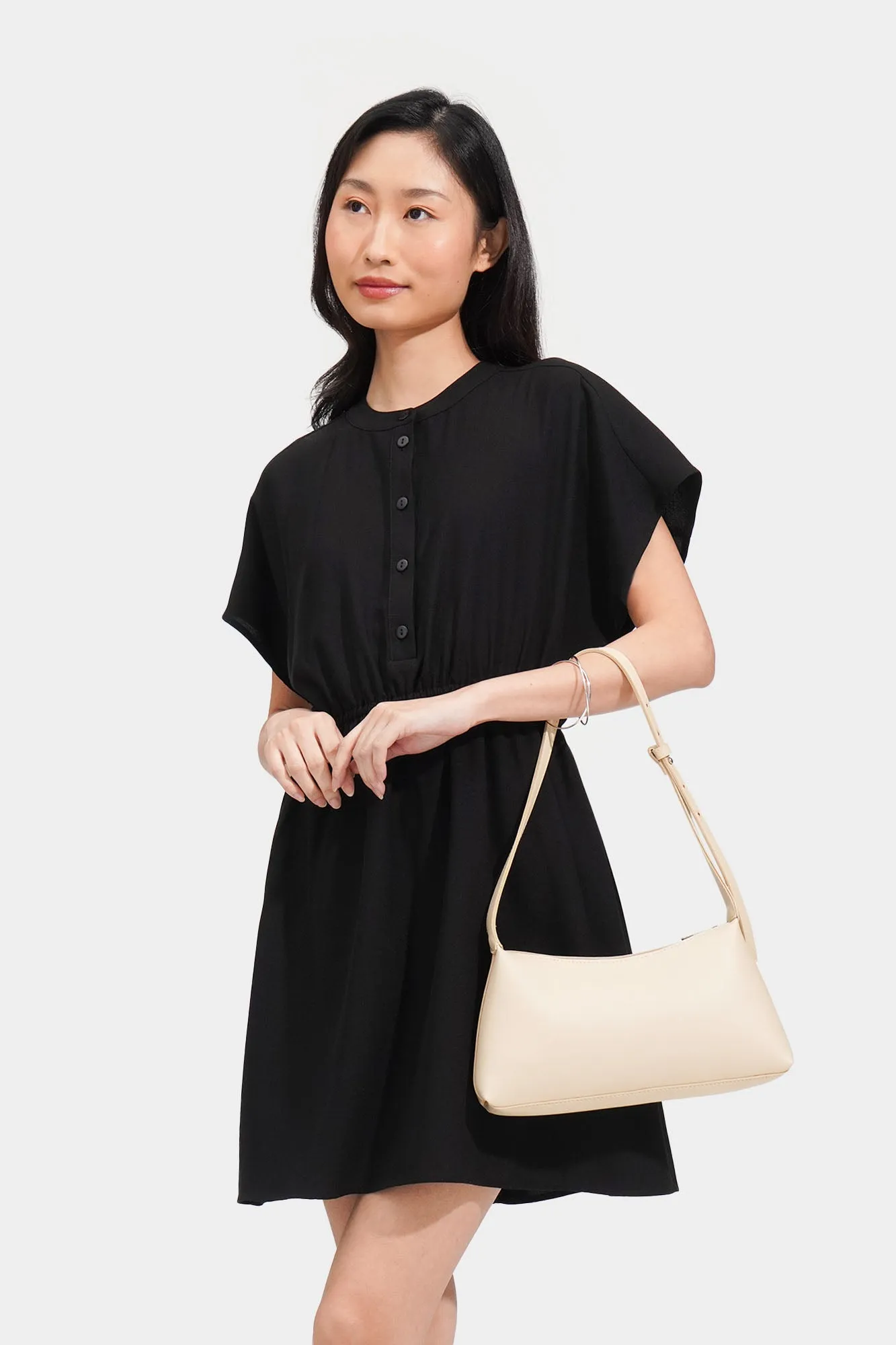Leather Shoulder Bag With Adjustable Straps