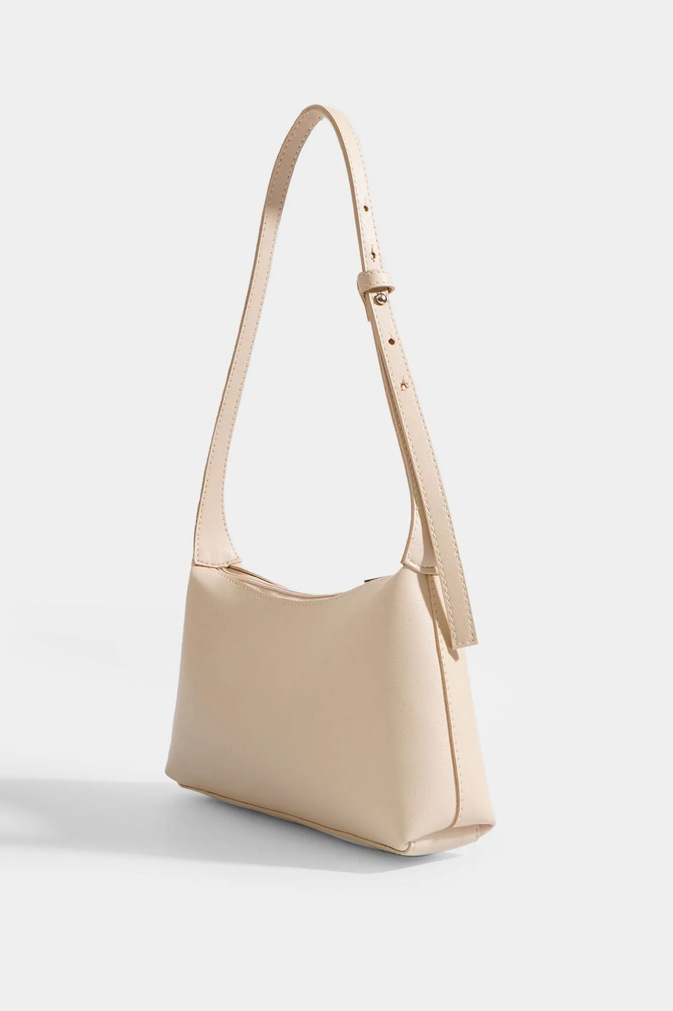 Leather Shoulder Bag With Adjustable Straps