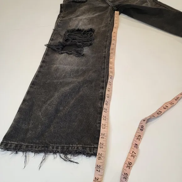 Lee Modern Vintage High-Rise Crop Wide Leg Distressed Jean Size 26 Medium