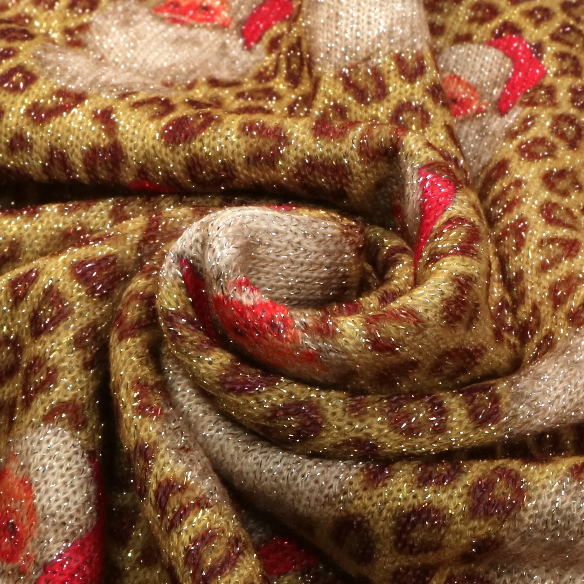 leopard cheetah christmas day printed fabric