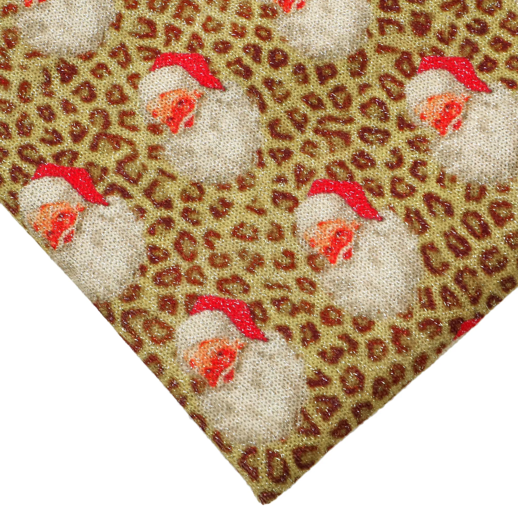 leopard cheetah christmas day printed fabric