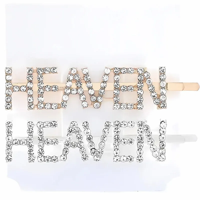 Letter Rhinestone Hair Clip Headwear For Women