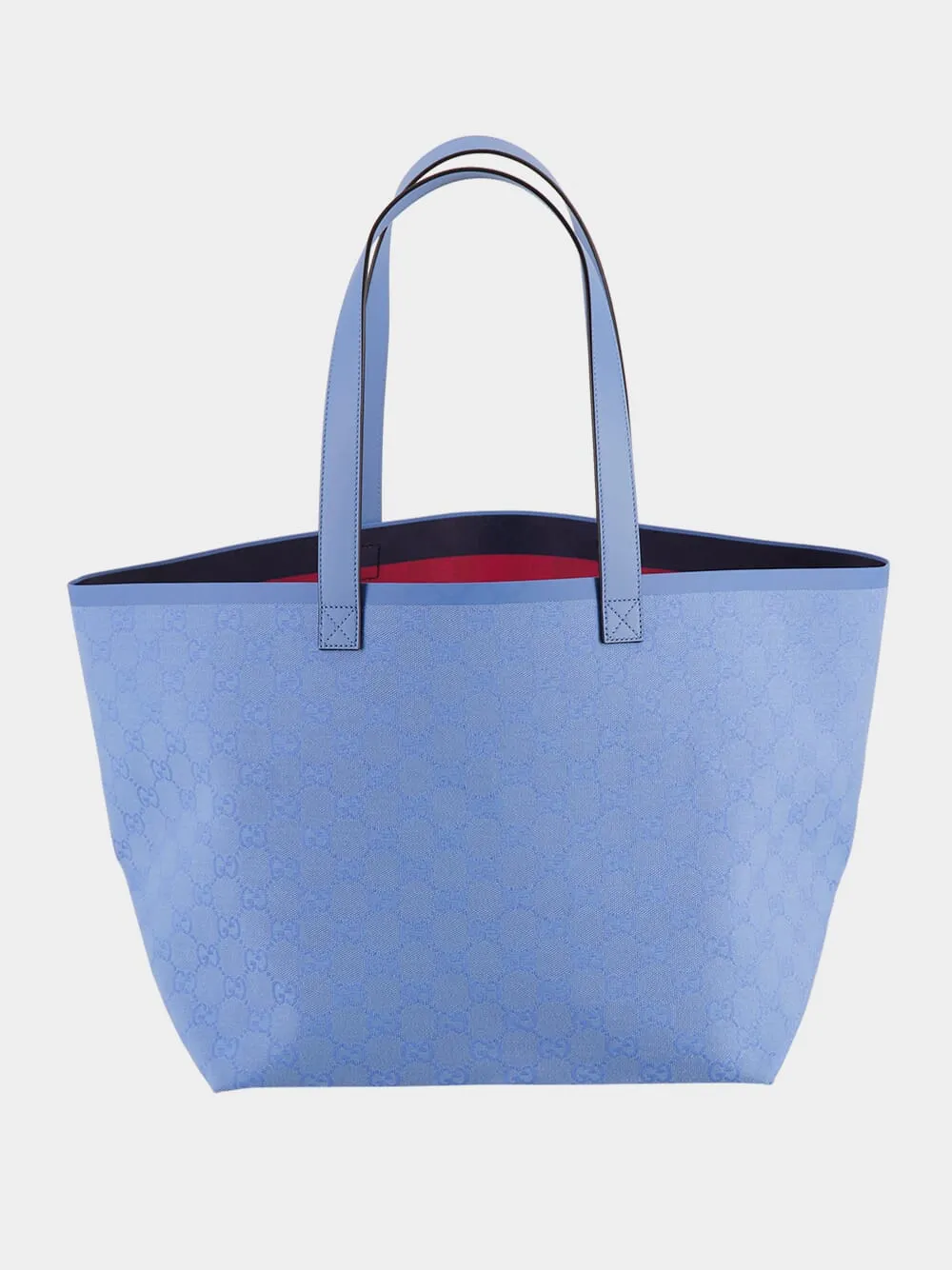 Light Blue Medium GG Canvas Tote Bag