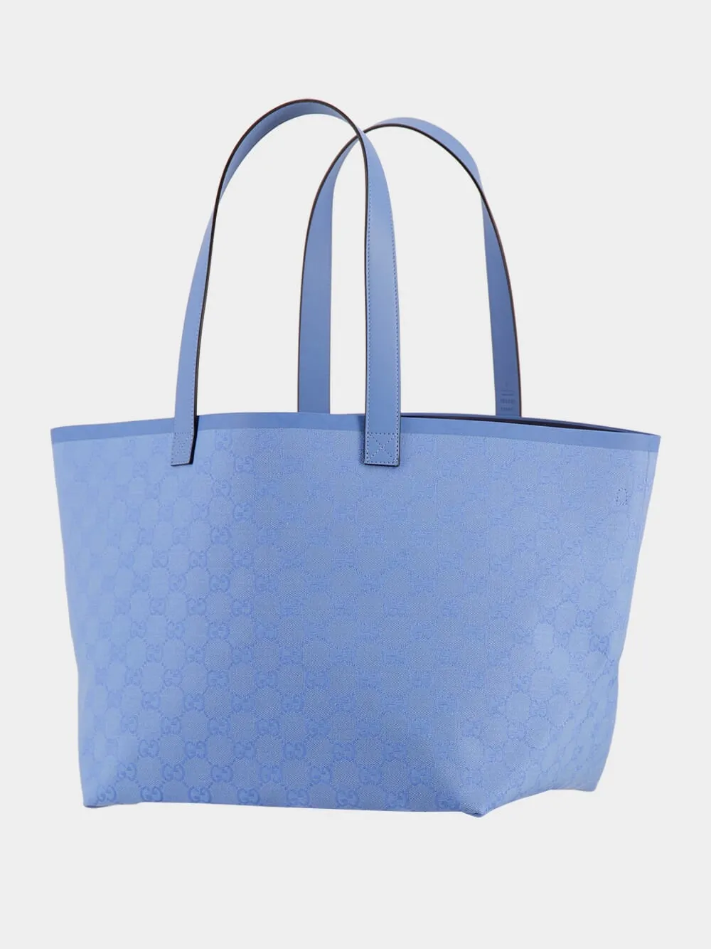 Light Blue Medium GG Canvas Tote Bag