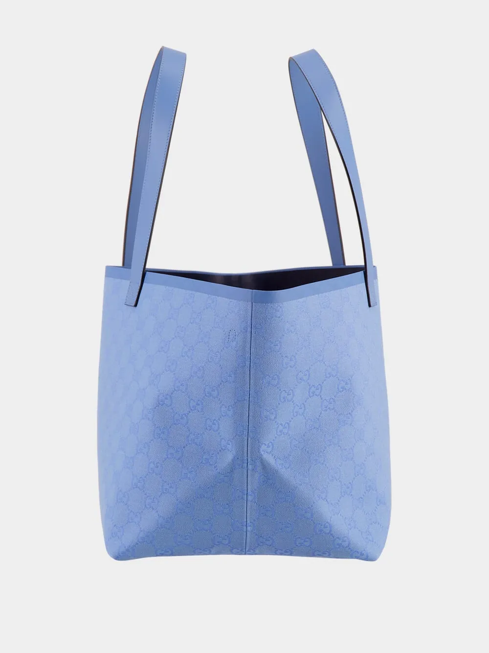 Light Blue Medium GG Canvas Tote Bag