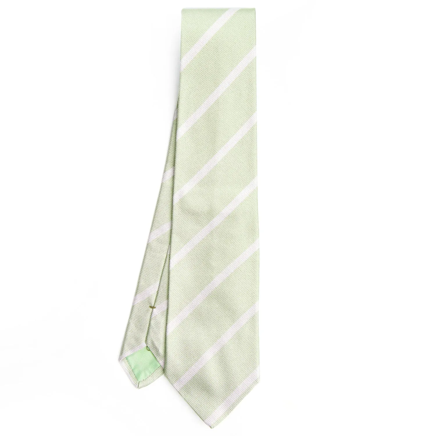 LIGHT GREEN REGIMENTAL SILK TIE