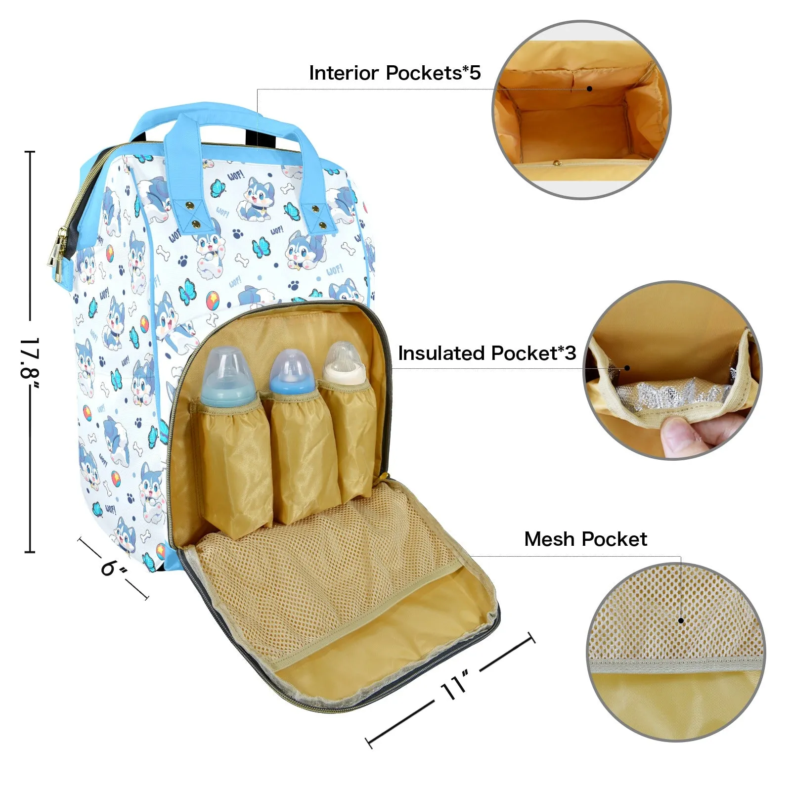 Lil Woof Large Diaper Bag