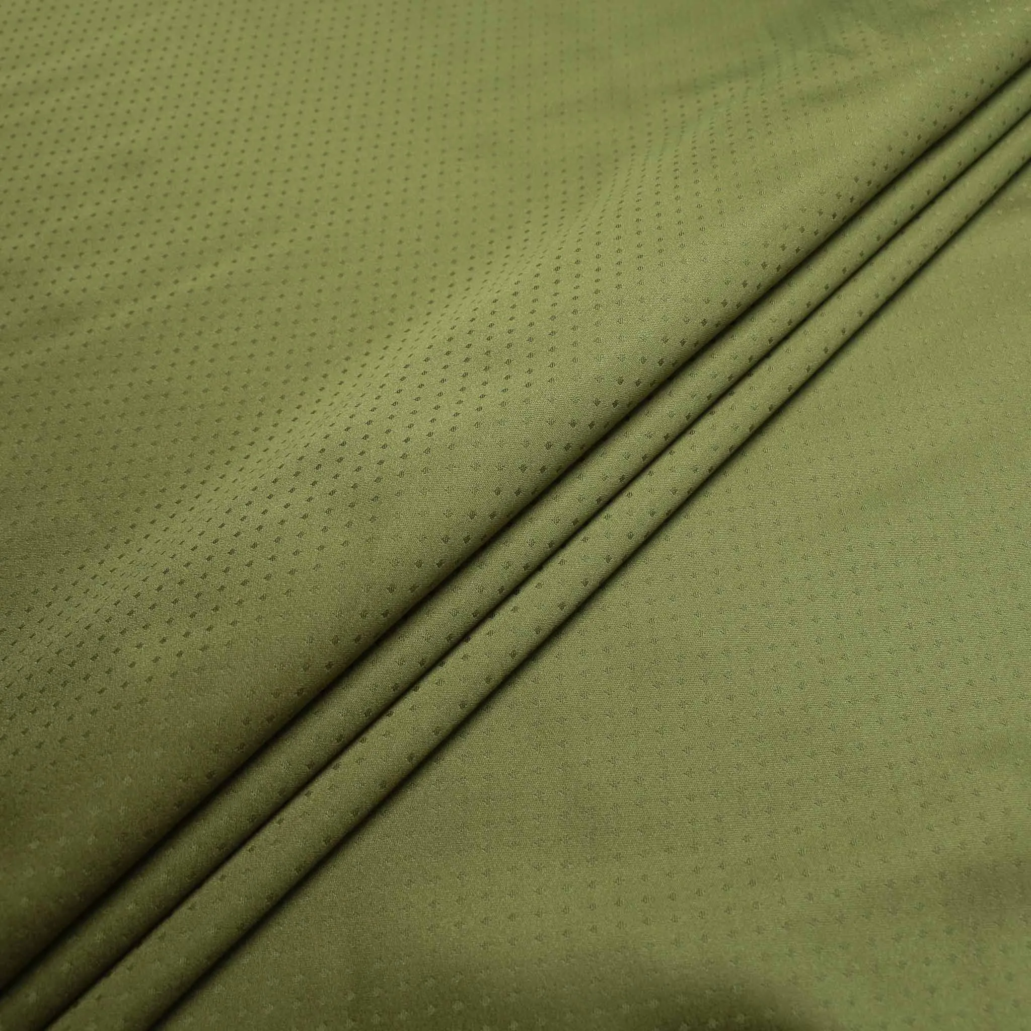 Lining Fabric - Khaki green jacquard dot